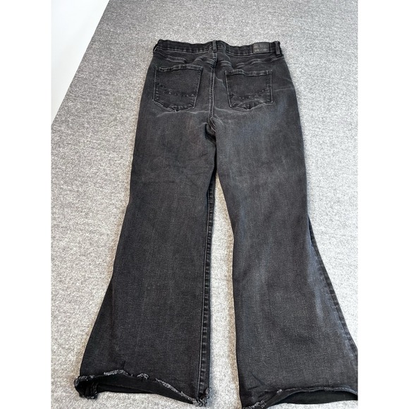 American Eagle W Size 10 Jeans Highest Rise Flare Button Fly Stretch fring - Picture 6 of 9